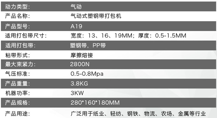氣動(dòng)打包機(jī)參數(shù) 氣動(dòng)打包機(jī)參數(shù)